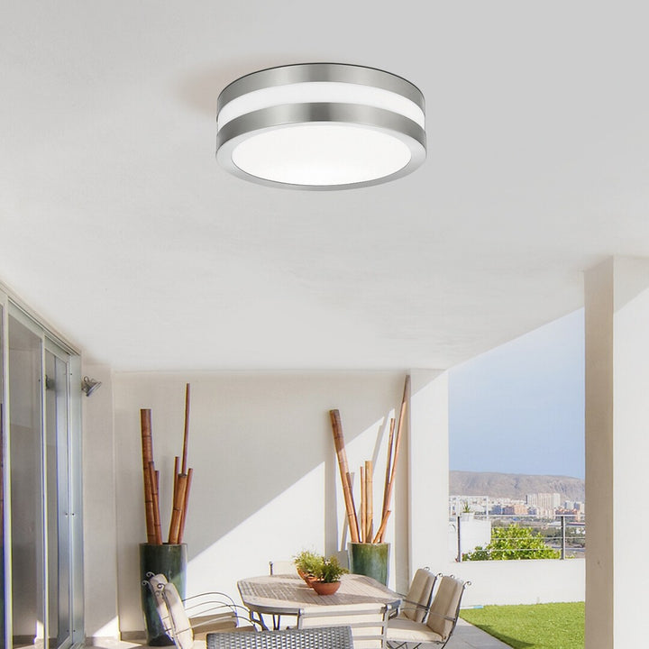 Rabalux lampada da soffitto per esterni stuttgart 8220 - colore cromo satinato