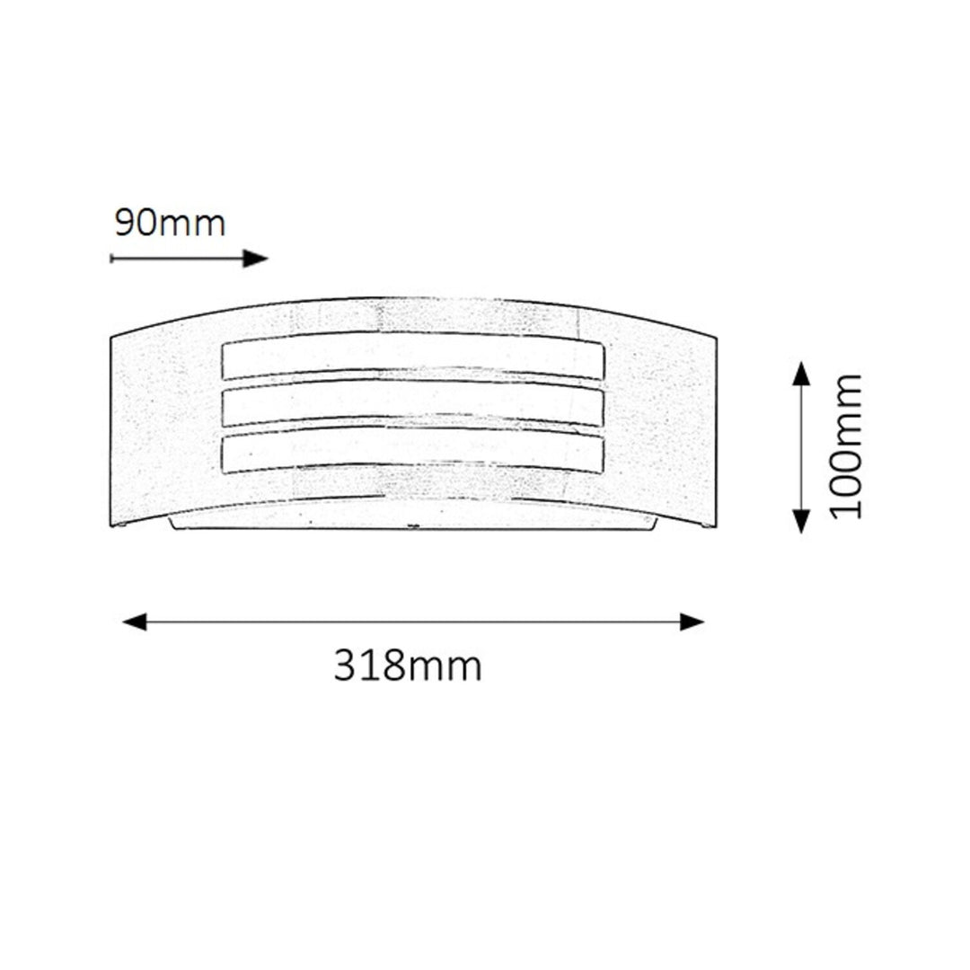 RABALUX ROMA LAMPADA DA PARETE PER ESTERNI 8410 - COLORE CROMO SATINATO