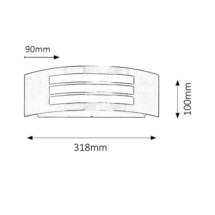 RABALUX ROMA LAMPADA DA PARETE PER ESTERNI 8410 - COLORE CROMO SATINATO