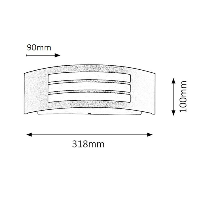 RABALUX ROMA LAMPADA DA PARETE PER ESTERNI 8409 - COLORE NERO