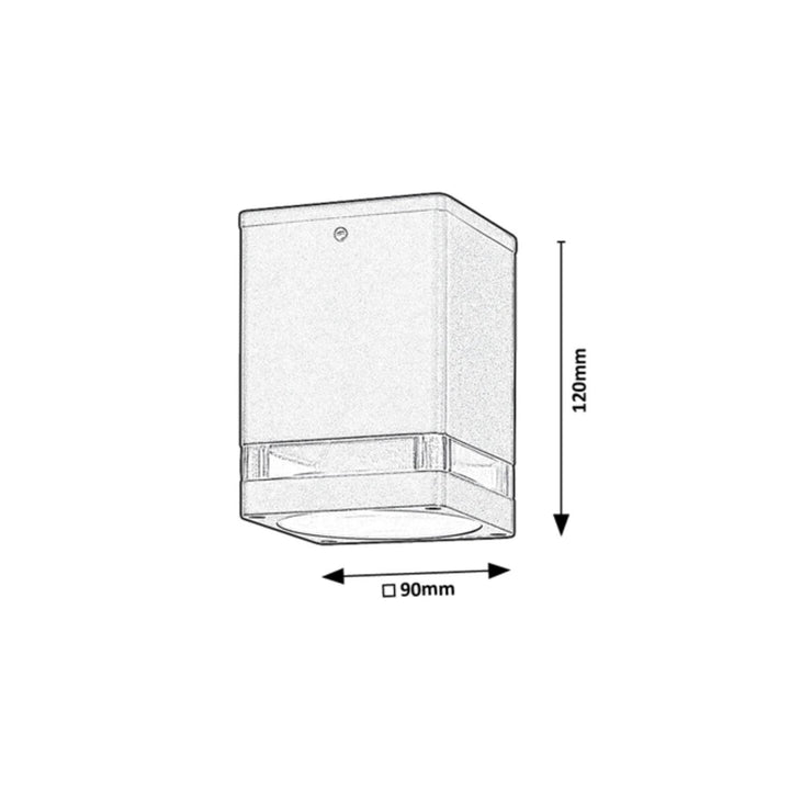 ZOMBOR 7818 Rabalux antracite GU10 35W Lampada a plafone per esterni da terrazzo