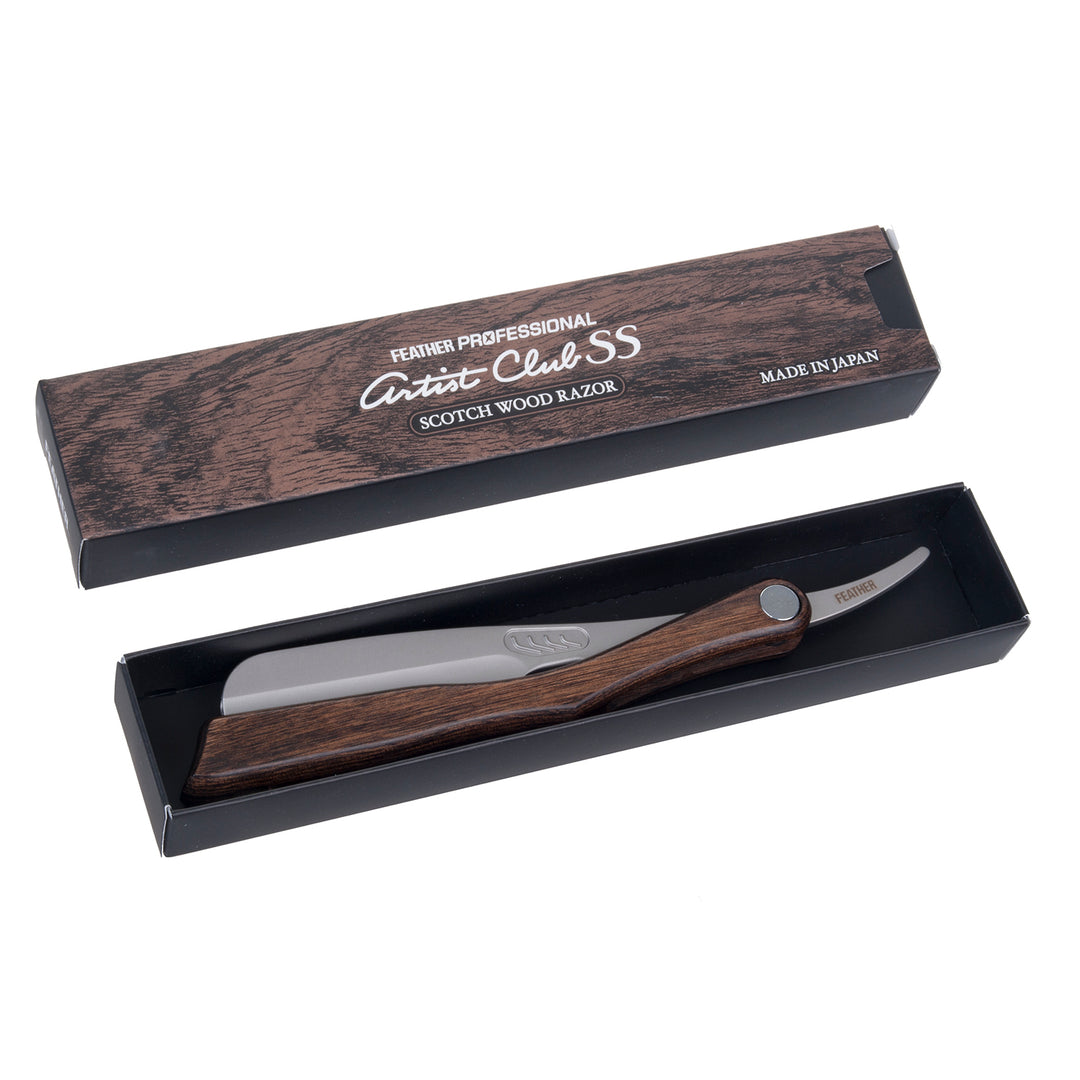 Rasoio shavette ACS-RSW Feather Professional Artist Club Scotch Wood