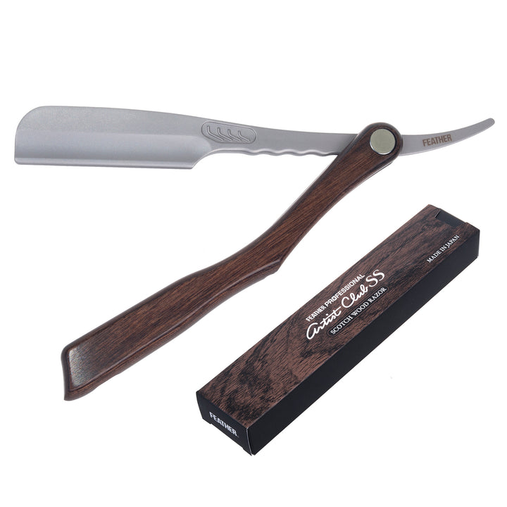 Rasoio shavette ACS-RSW Feather Professional Artist Club Scotch Wood