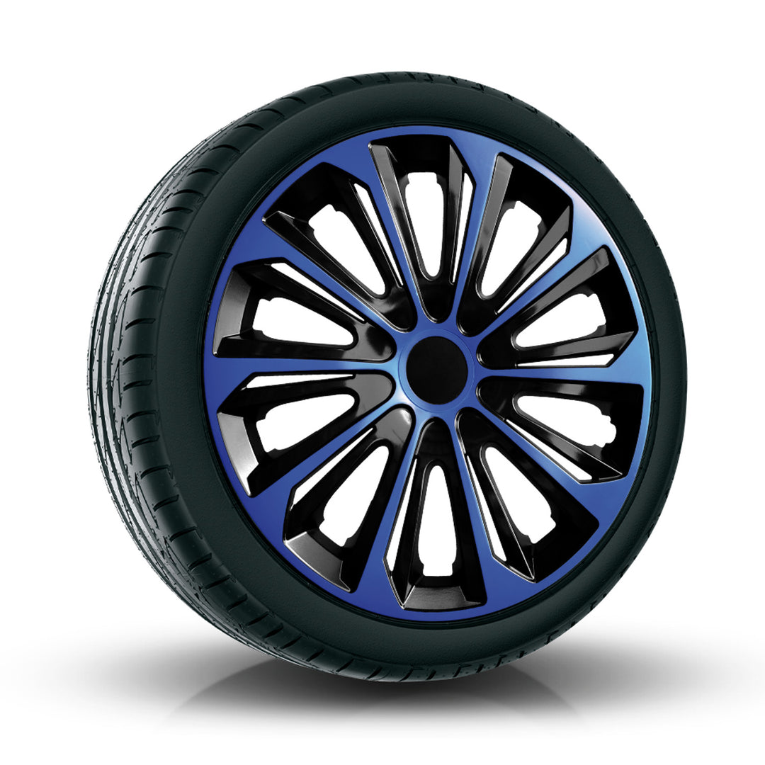 Set di 4 copriruota NRM, Strong Duo, 14", blu - nero