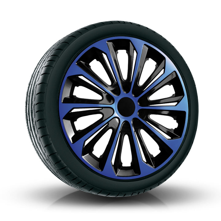 Set di 4 copriruota NRM, Strong Duo, 14", blu - nero