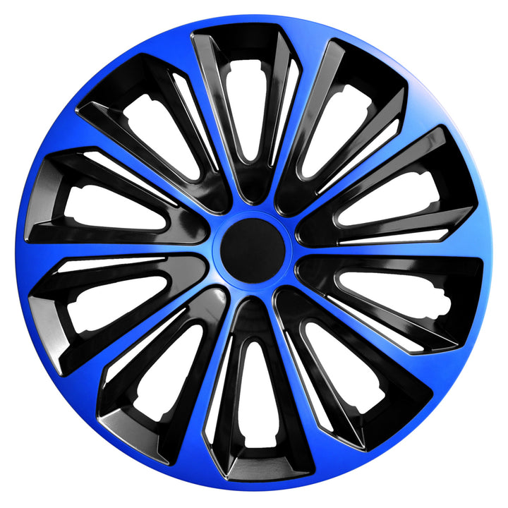 Set di 4 copriruota NRM, Strong Duo, 14", blu - nero