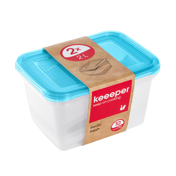 Set di 2 contenitori per alimenti Keeeper Fredo Fresh da 2 l