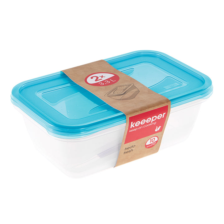 Set di 2 contenitori per alimenti da 3,3 l Keeeper Fredo Fresh