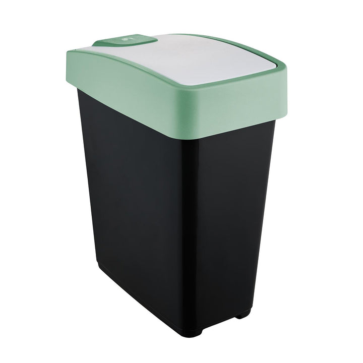 Pattumiera con coperchio a pressione 25l verde Keeeper