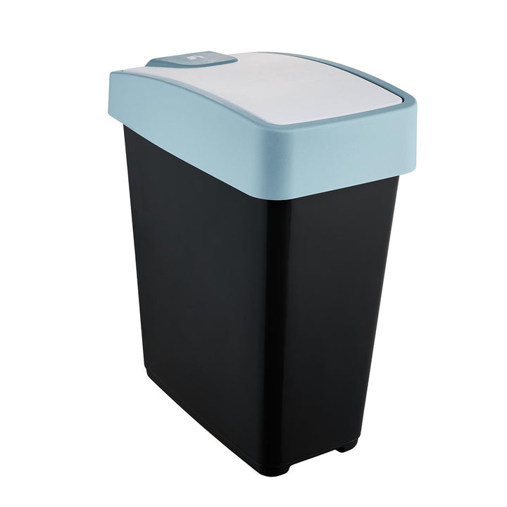 Pattumiera con coperchio a pressione 25l blu Keeeper