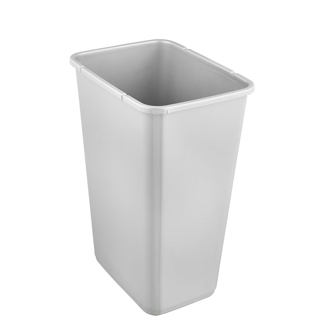 Pattumiera con coperchio a pressione 45l argento chiaro Keeeper
