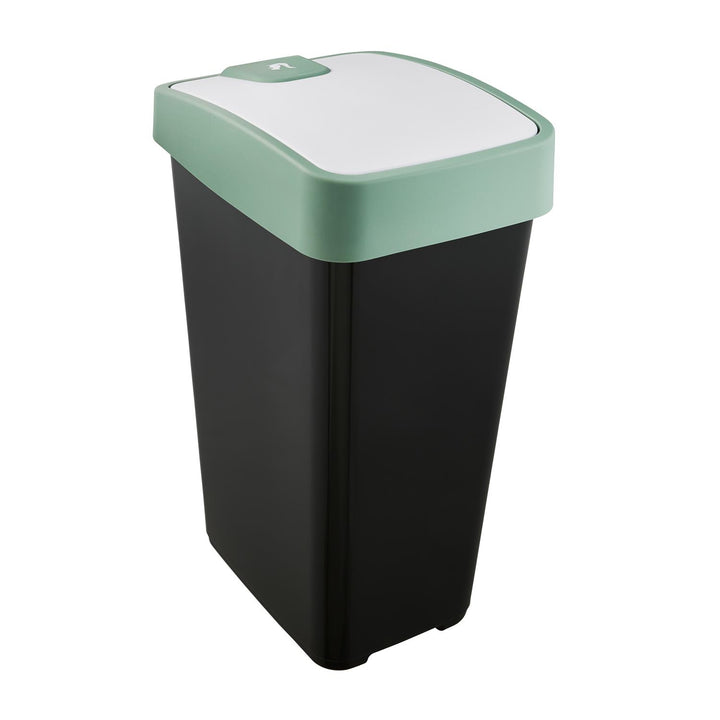 Pattumiera con coperchio a pressione 45l verde Keeeper