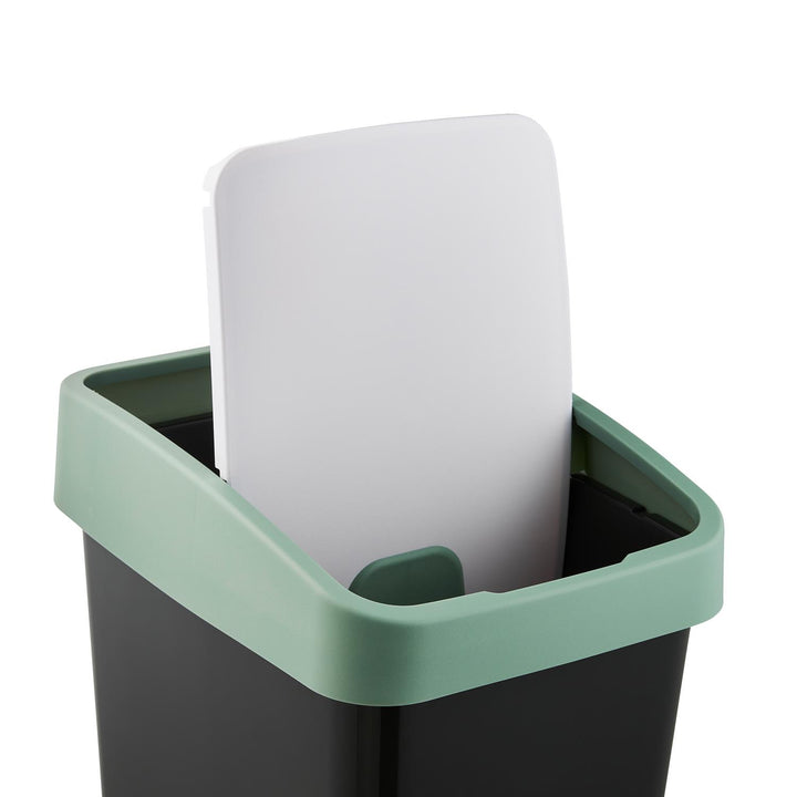 Pattumiera con coperchio a pressione 45l verde Keeeper