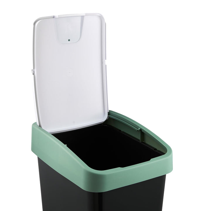 Pattumiera con coperchio a pressione 45l verde Keeeper