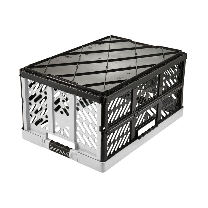 Cesto pieghevole in plastica argento chiaro Keeeper fino a 50 kg