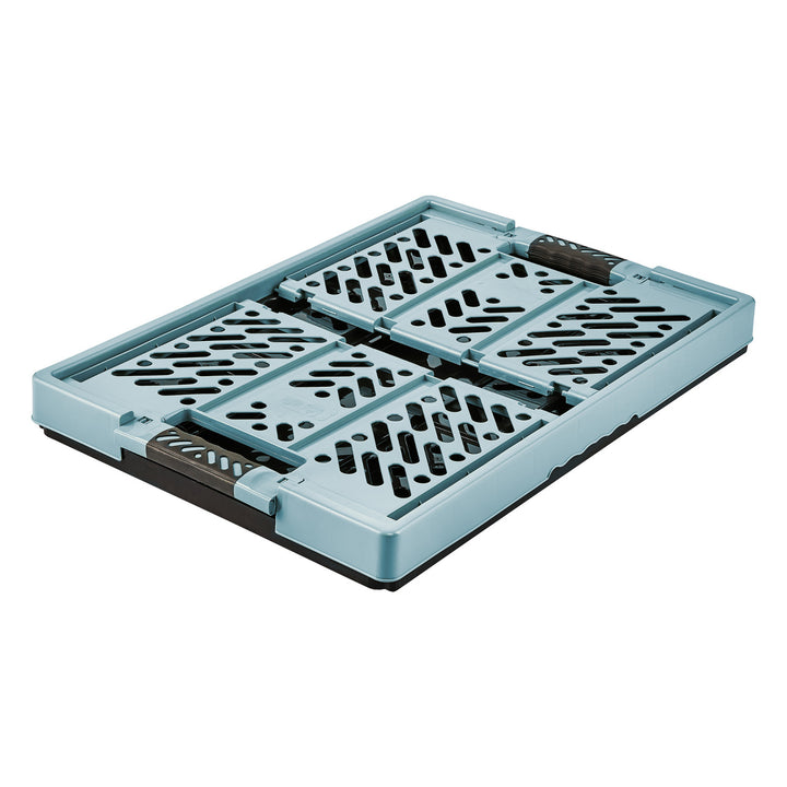 Keeeper 45l Cestino in plastica pieghevole blu per la spesa Multiuso
