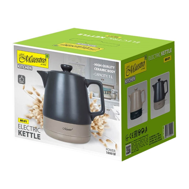 Maestro MR-071 Bollitore in ceramica 1l  Nero1000W nero