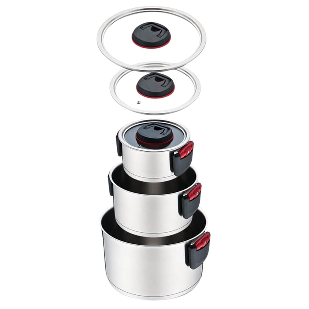 Maestro MR-3530-6 Set di pentole 6 pezzi in acciaio inox Materiale del manico in plastica