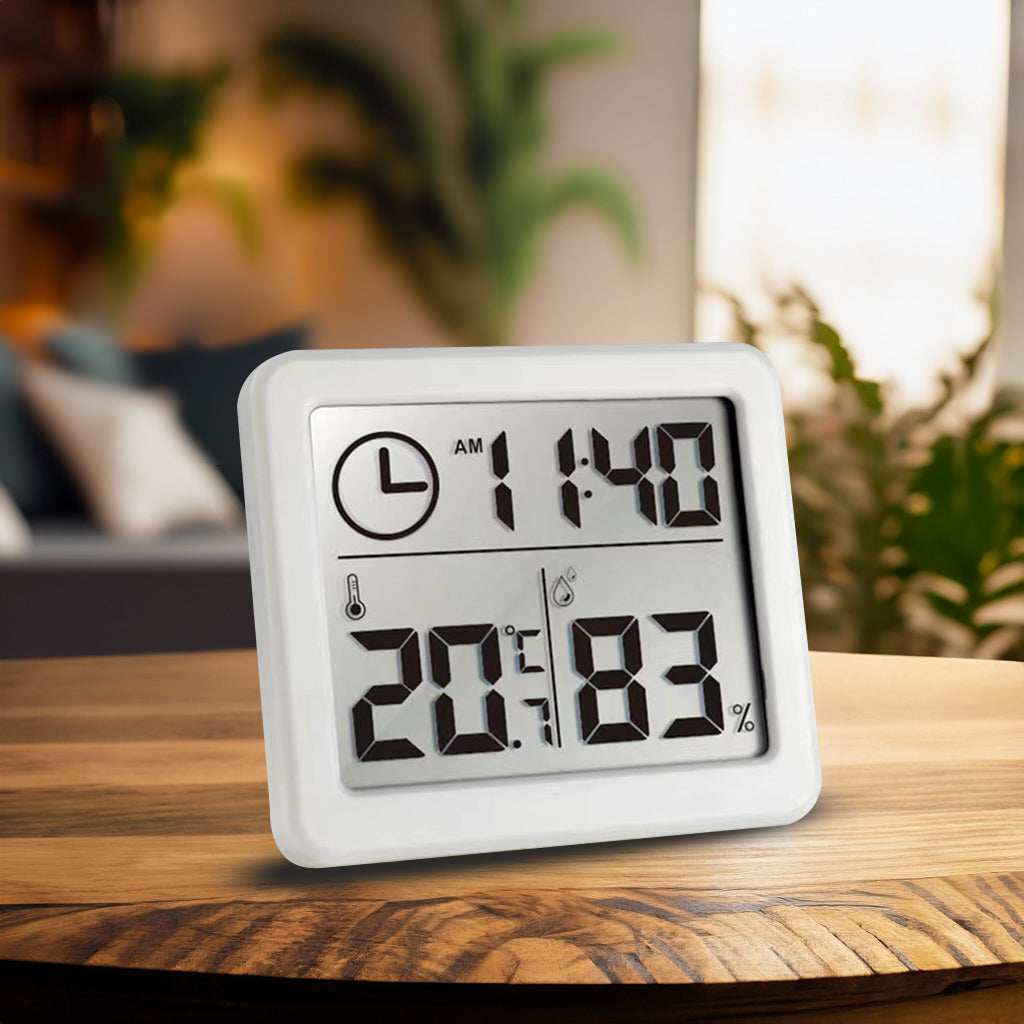 Stazione meteo Termometro/igrometro con funzione orologio, GreenBlue, bianco, GB384W