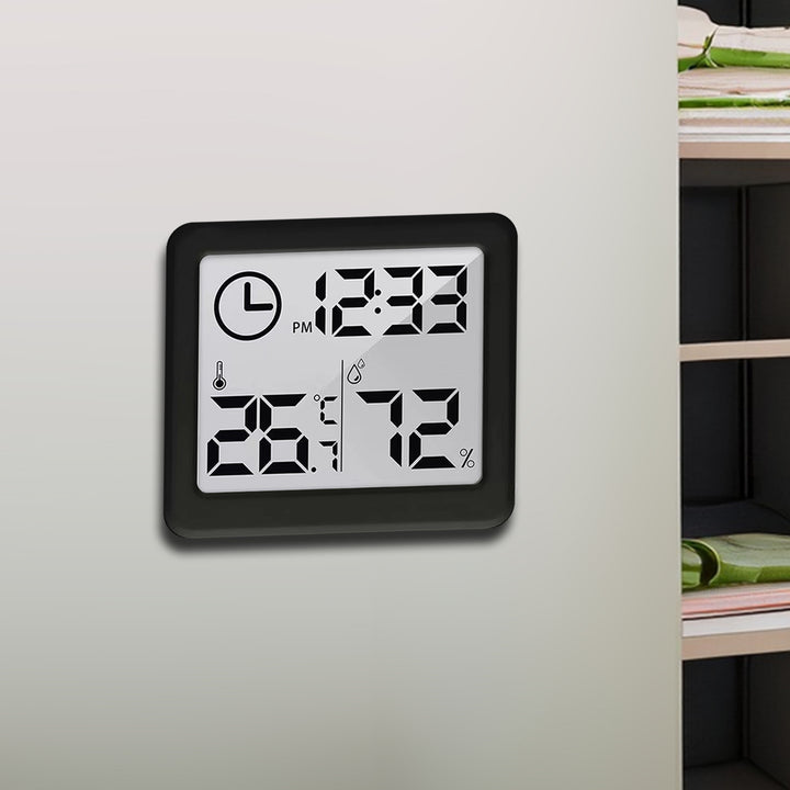 Stazione meteo Termometro/igrometro con funzione orologio, GreenBlue, nero, GB384B