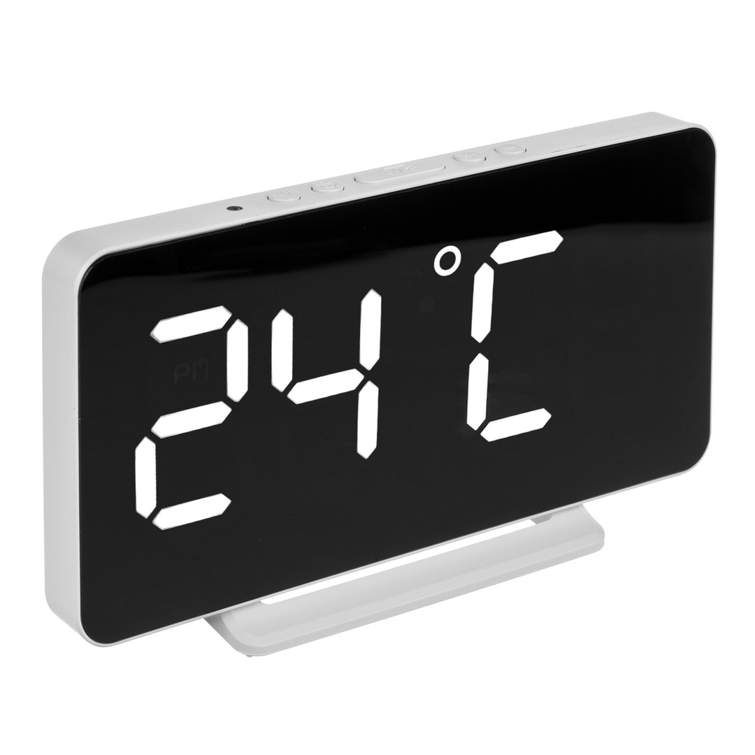 Orologio con funzione di allarme e termometro,GreenBlue, bianco, GB383