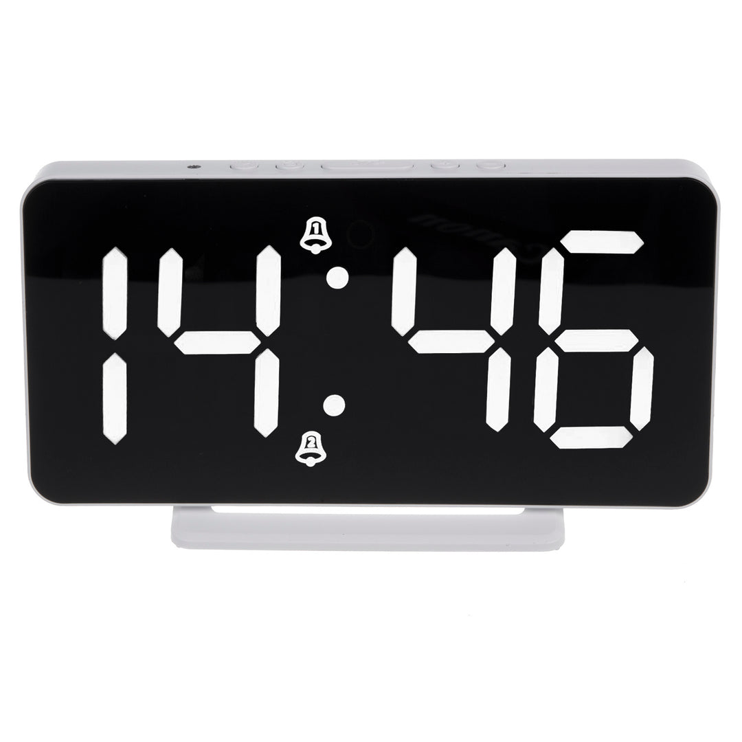Orologio con funzione di allarme e termometro,GreenBlue, bianco, GB383