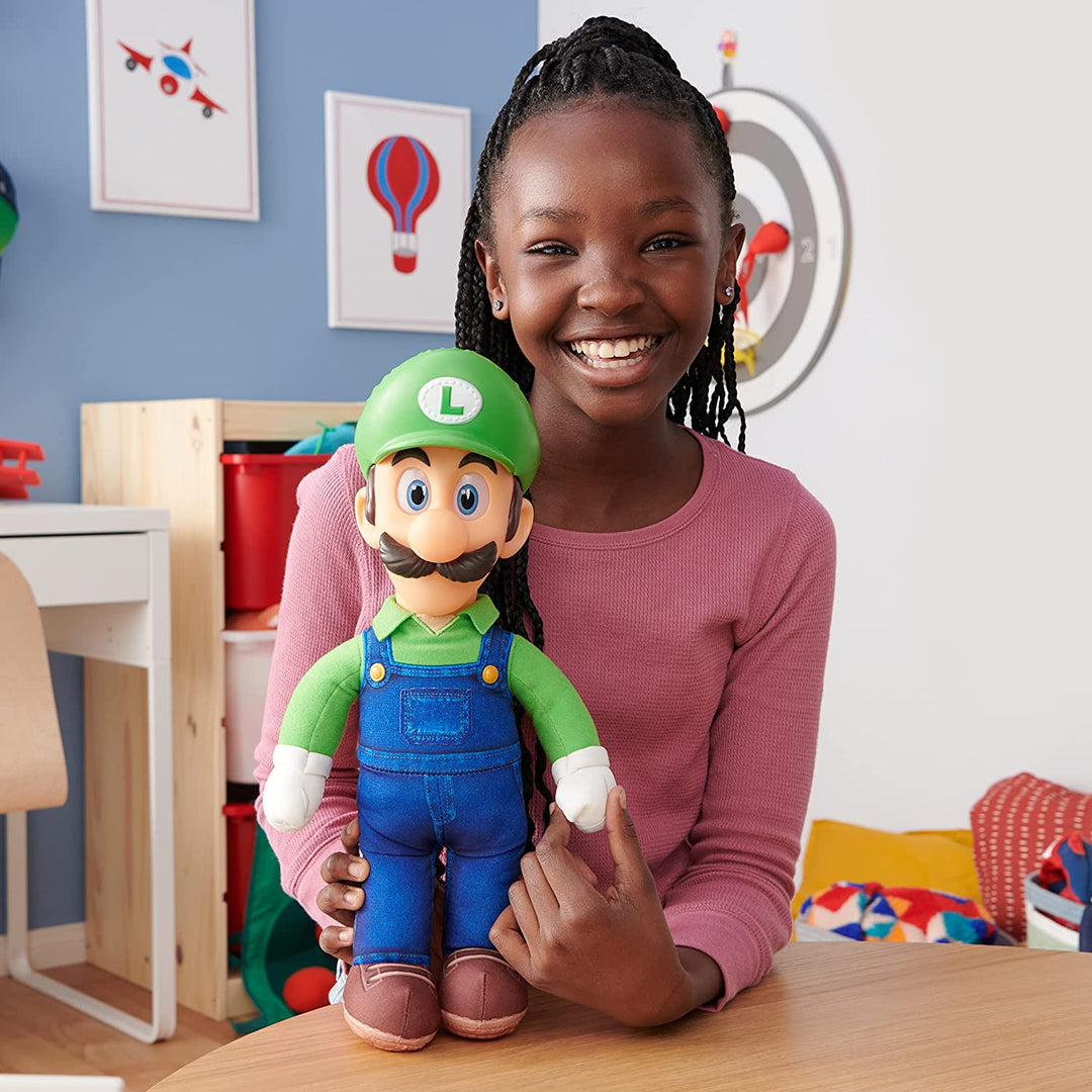 SUPER MARIO Movie Luigi, peluche, mascotte del cartone animato, 30 cm