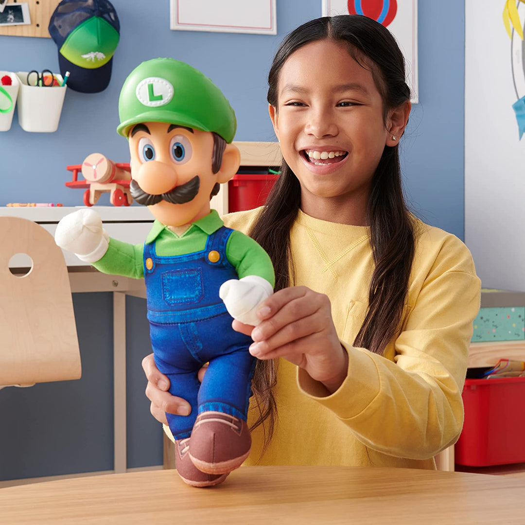 SUPER MARIO Movie Luigi, peluche, mascotte del cartone animato, 30 cm