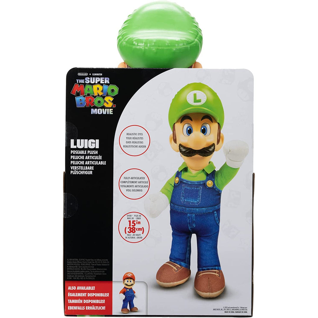 SUPER MARIO Movie Luigi, peluche, mascotte del cartone animato, 30 cm