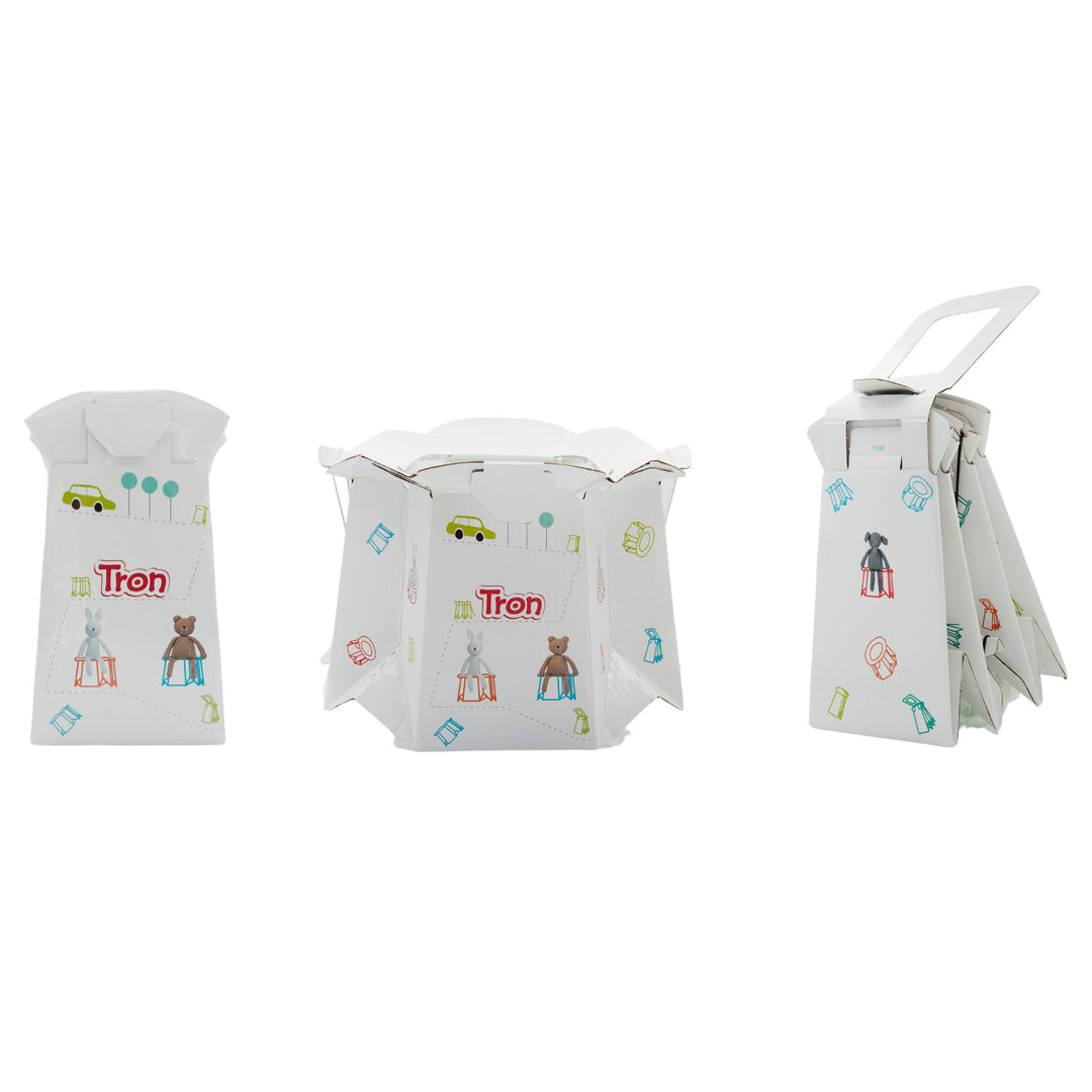 Vasino monouso per bambini Tron, bianco, fino a 30 kg, set da 10 pezzi