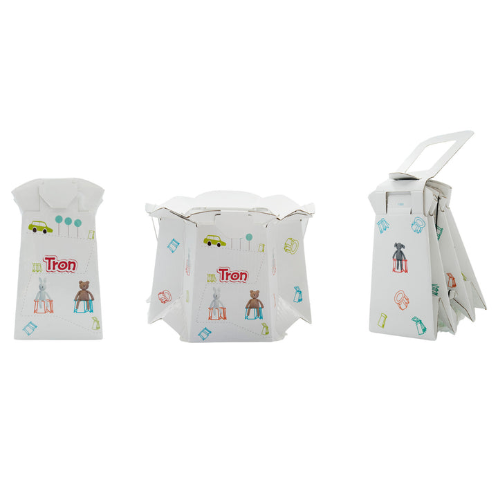 Vasino monouso per bambini Tron, bianco, fino a 30 kg, set da 10 pezzi