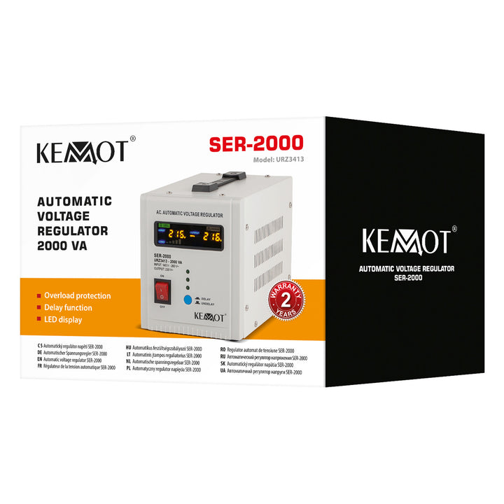 Stabilizzatore automatico di tensione 230 V KEMOT SER-2000