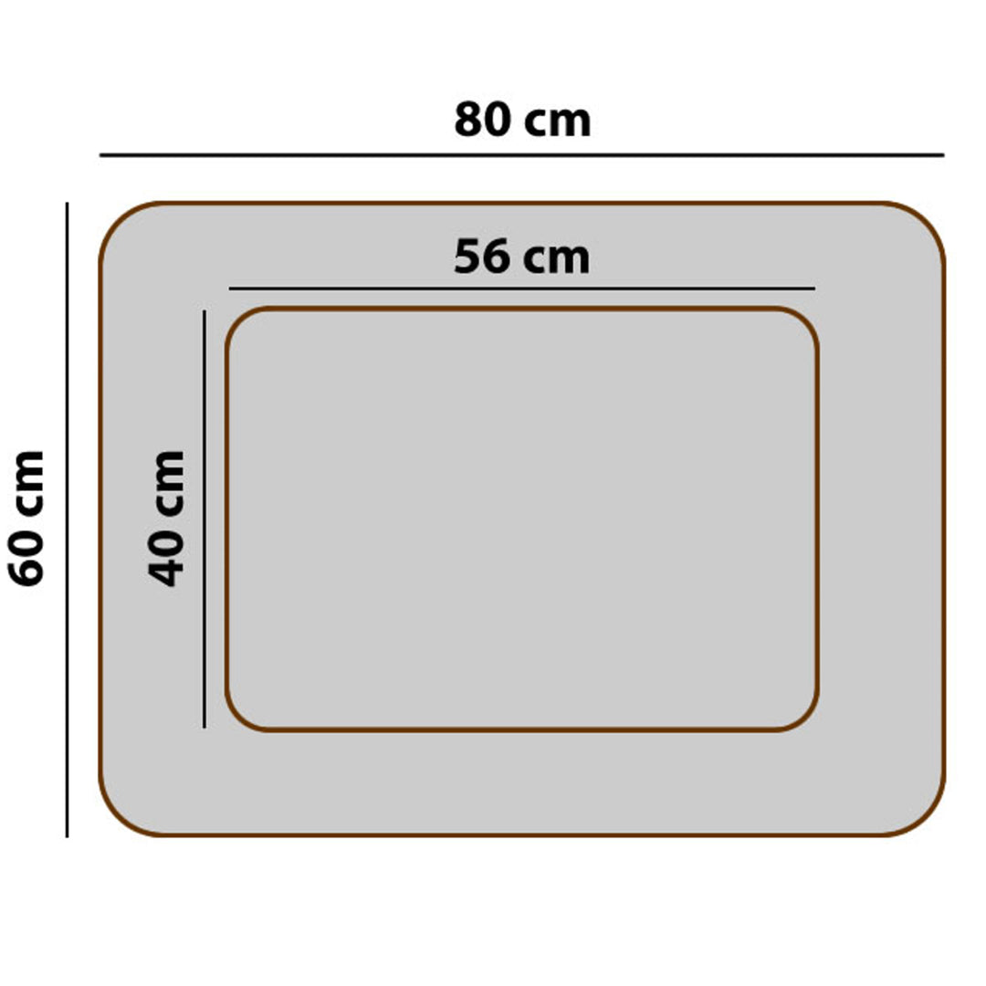 Mestizo Mallorca Comfort Pet Bed Cestino per cani Divano per cani in tessuto resistente (Dimensioni esterne: 80x60cm / Dimensioni interne: 56x40cm, Grigio chiaro/Nero)