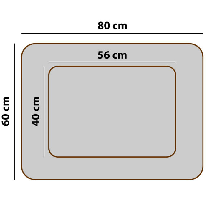 Mestizo Mallorca Comfort Pet Bed Cestino per cani Divano per cani in tessuto resistente (Dimensioni esterne: 80x60cm / Dimensioni interne: 56x40cm, Grigio chiaro/Nero)