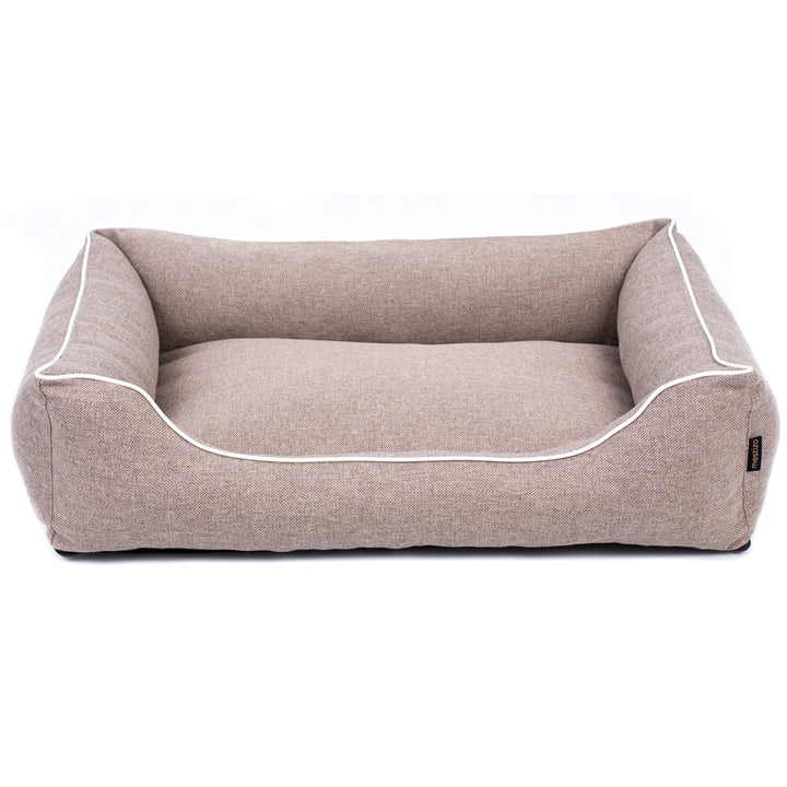 Mestizo Mallorca Letto per cani letto per animali domesticii in tessuto  resistente di rivestimento (dimensioni esterne: 100x75cm / dimensioni interne: 70x53cm, beige/bianco)