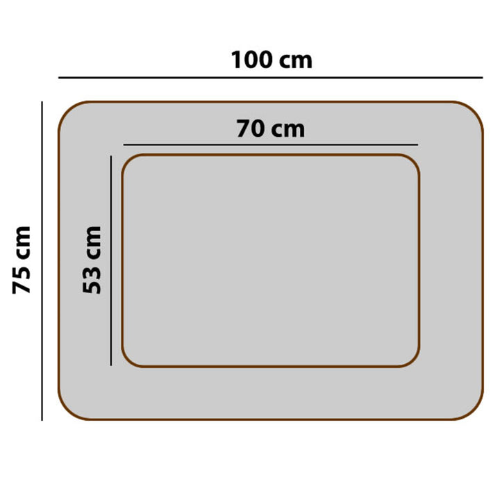 Mestizo Mallorca Comfort Pet Bed Letto per cani Divano per cani in tessuto resistente (Dimensioni esterne: 100x75cm / Dimensioni interne: 70x53cm, Marrone/Nero)