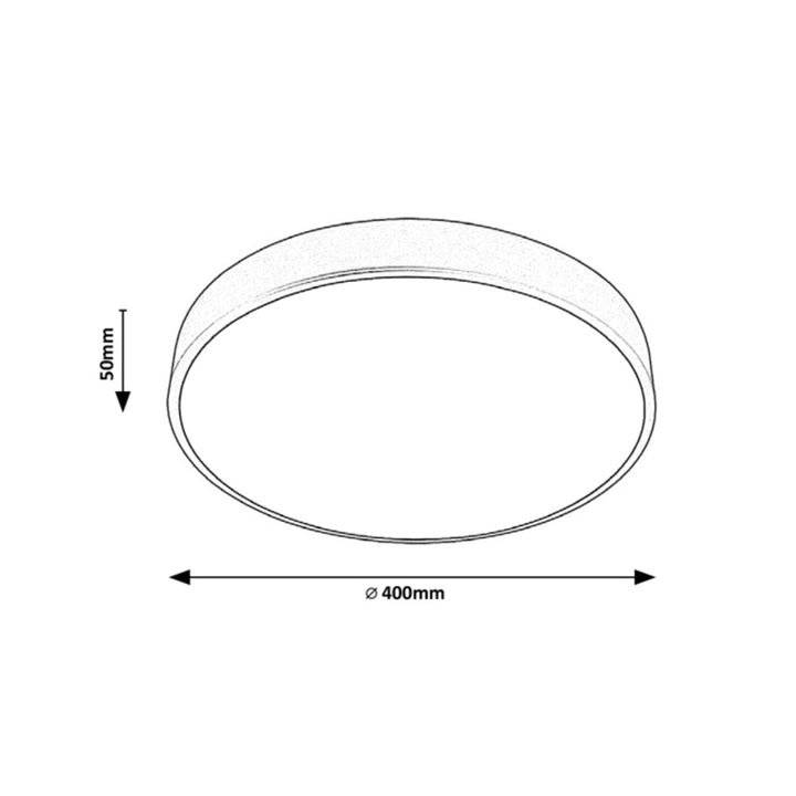 Rabalux Tesia lampada da soffitto 3315 argento 36W luce bianca naturale