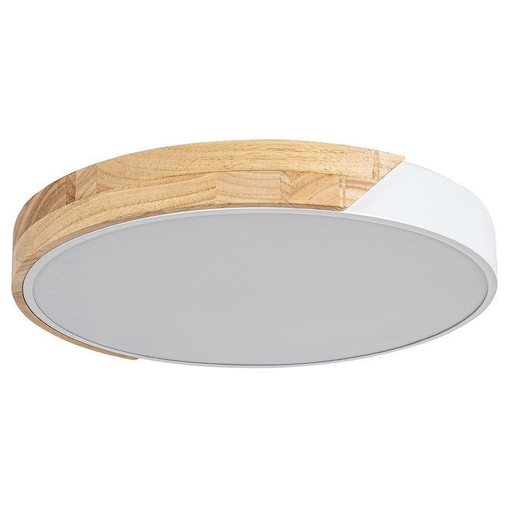 Plafoniera Rabalux Maple 3527 lampada da soffitto bianco opaco 24W in metallo e legno