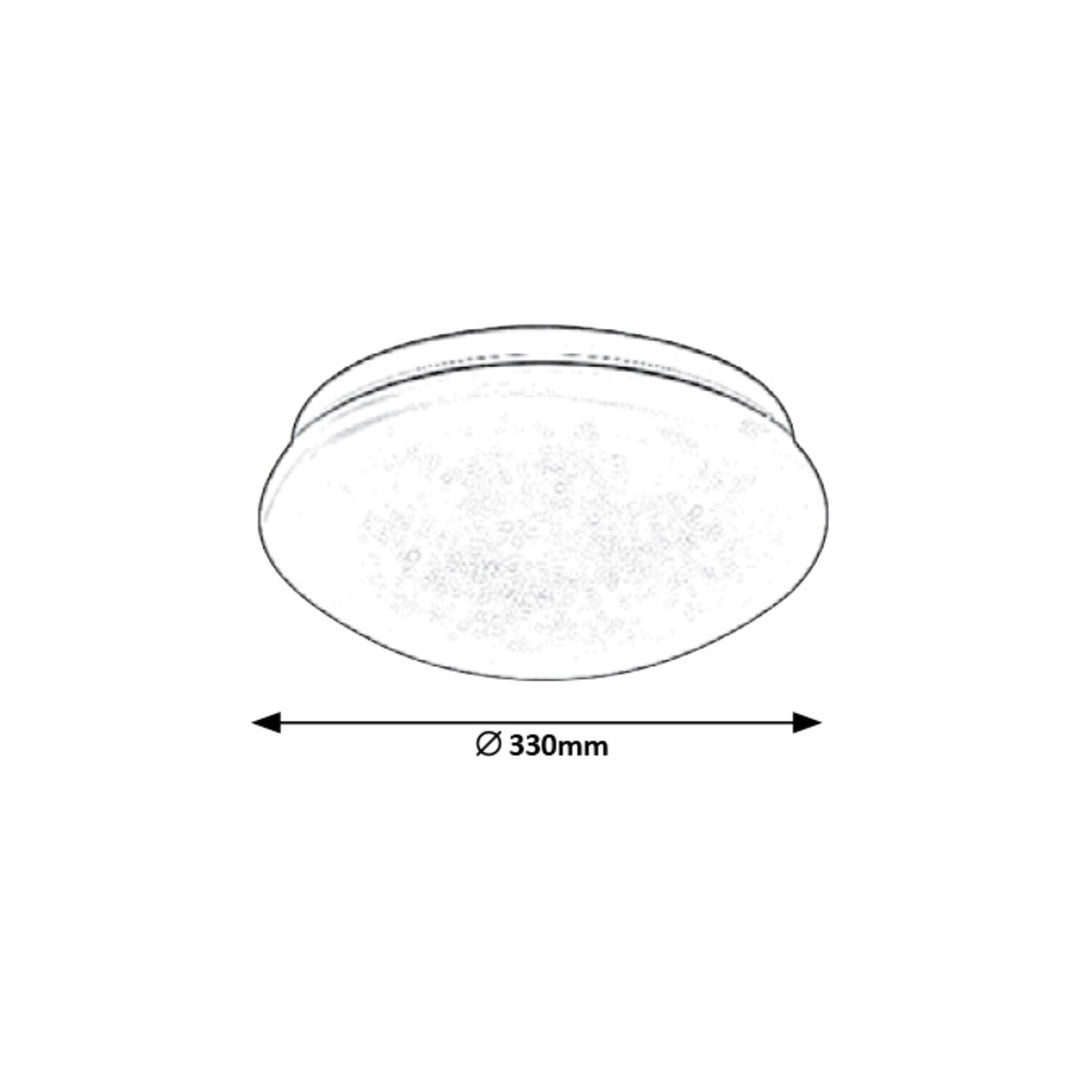 Rabalux Lucas lampada da soffitto rotonda 3937 bianco 18W Effetto illuminazione Stellato