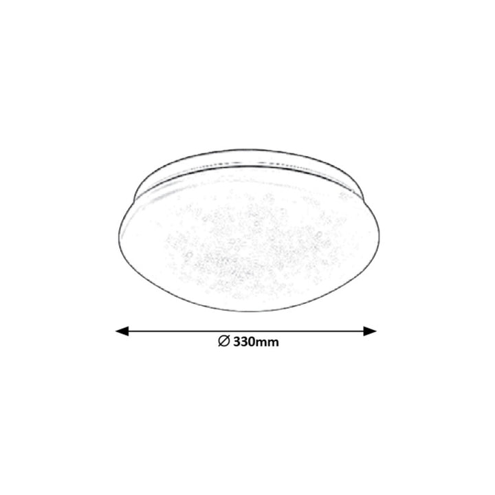Rabalux Lucas lampada da soffitto rotonda 3937 bianco 18W Effetto illuminazione Stellato