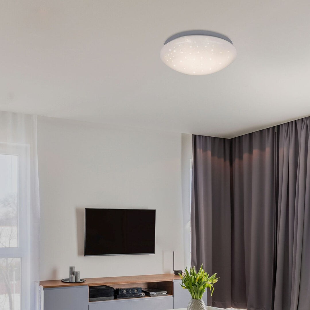 Rabalux Lucas lampada da soffitto rotonda 3937 bianco 18W Effetto illuminazione Stellato