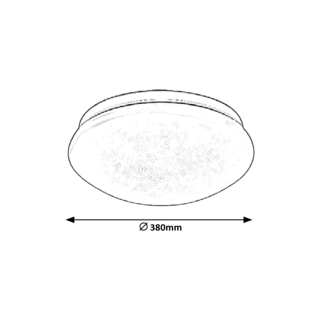 Rabalux Lucas lampada da soffitto rotonda 3938 bianco 24W LED Effetto Illuminazione Stellato