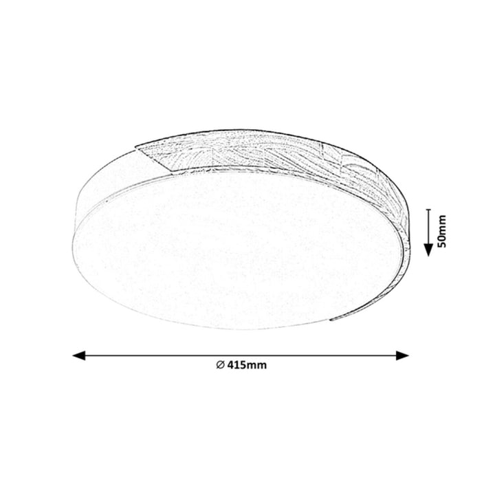 Plafoniera Rabalux Maple 3528 Lampada da soffitto nero 24W  in metallo e legno