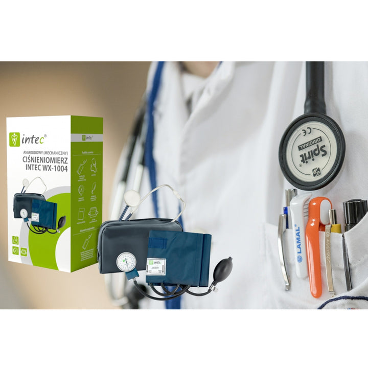 Intec WX1004 Misuratore di pressione aneroide con bracciale per la pressione sanguigna Inclusi: stetoscopio, bracciale e pompetta