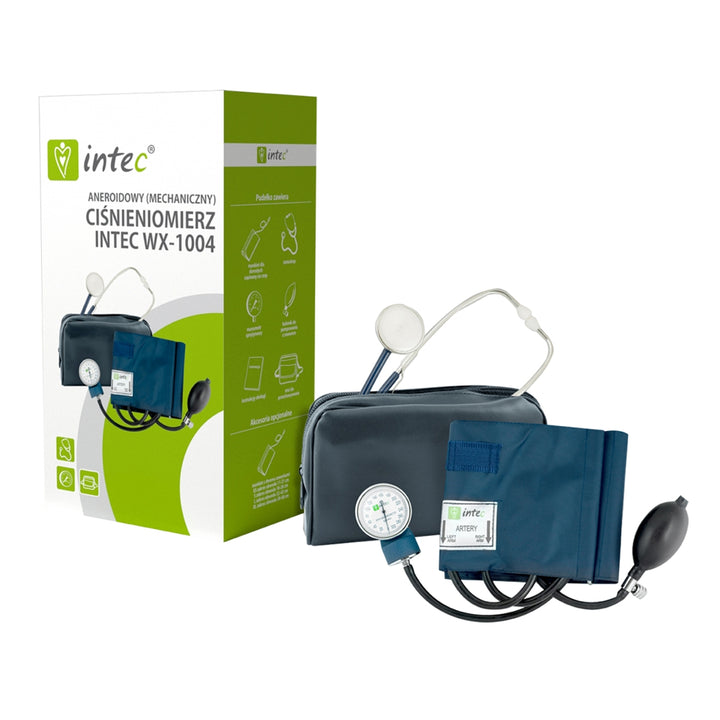 Intec WX1004 Misuratore di pressione aneroide con bracciale per la pressione sanguigna Inclusi: stetoscopio, bracciale e pompetta