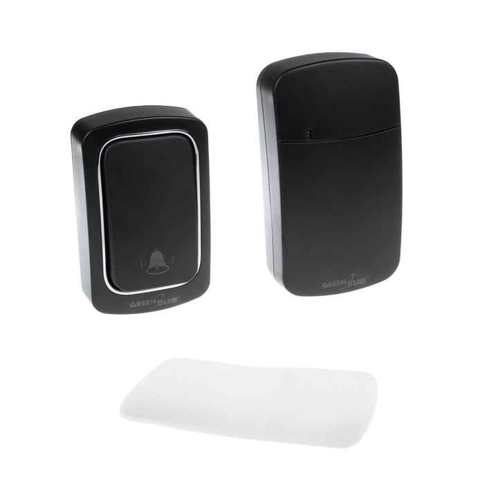 GreenBlue campanello cinetico wireless e senza batteria , 38 melodie, nero, portata fino a 150 m, IP68, GB139 B