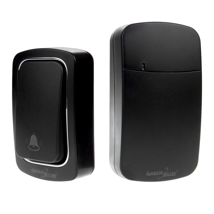 GreenBlue campanello cinetico wireless e senza batteria , 38 melodie, nero, portata fino a 150 m, IP68, GB139 B