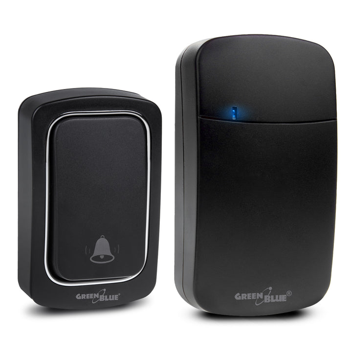 GreenBlue campanello cinetico wireless e senza batteria , 38 melodie, nero, portata fino a 150 m, IP68, GB139 B