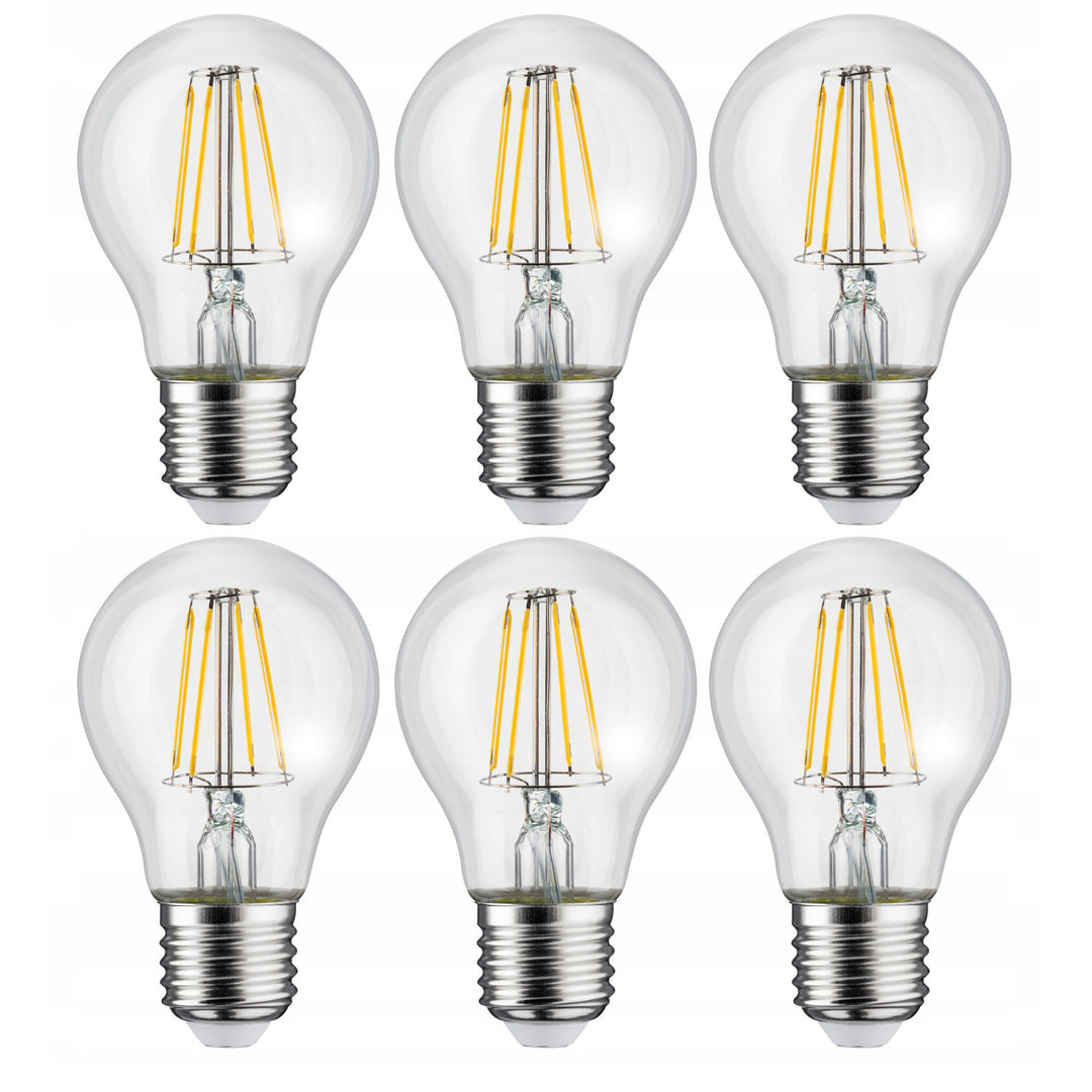 6x lampadina LED Maclean, filamento E27, 6W, 230V, WW bianco caldo 3000K, 600lm, Retro edison decorativa A60, MCE267