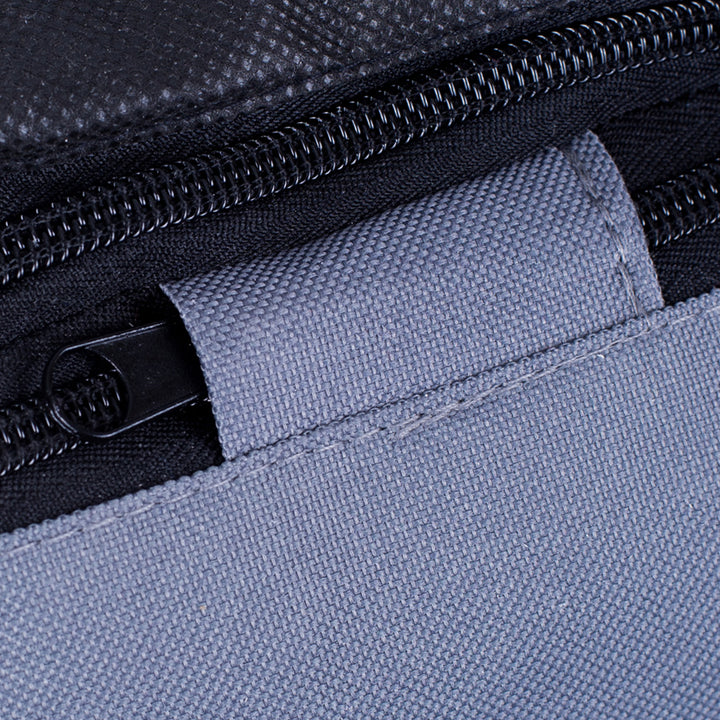 Cuccia ortopedica Valencia per cani in blu navy con finiture nere 65x50 cm